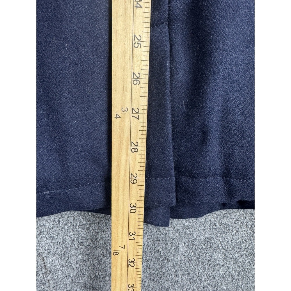 Vintage Phat Farm Double Breasted Pea Coat Wool Blend Full Zip Navy Y2K Vented - Picture 12 of 14